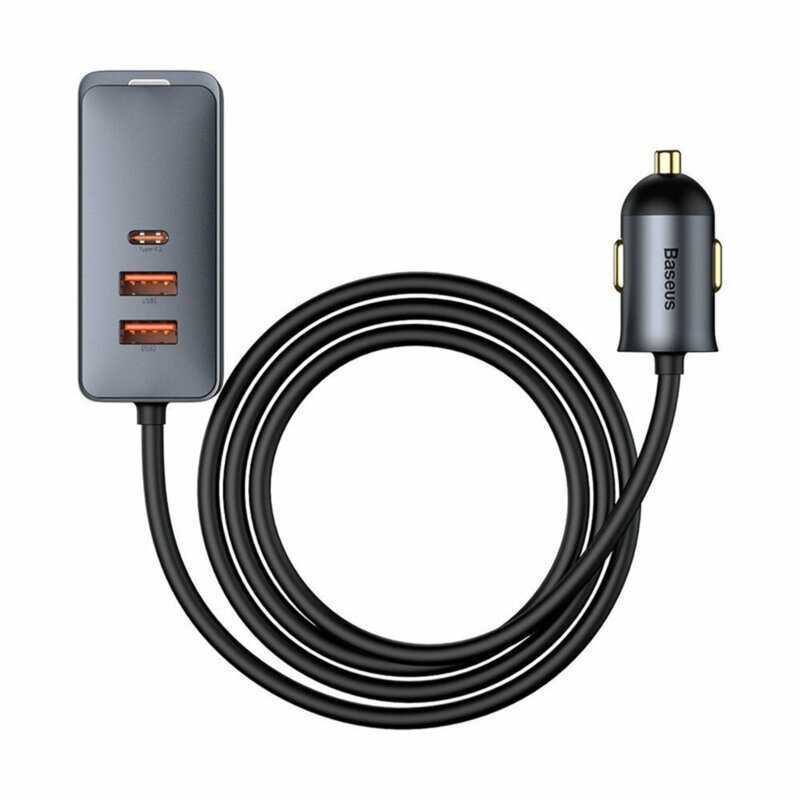 Incarcator auto USB Type-C Fast Charge Baseus, 120W, gri, CCBT-A0G