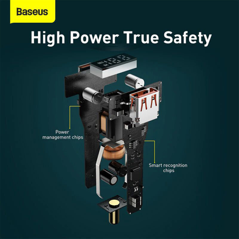 Incarcator auto USB, Type-C, 100W Baseus+ cablu USB-C, TZCCZX-01