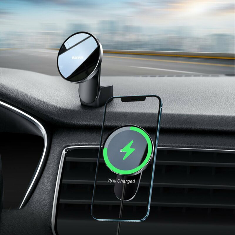 Incarcator auto wireless MagSafe iPhone 12 Baseus, 15W, WXJN-01