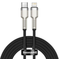 Cablu date Type-C la Lightning Baseus, 20W, 1m, CATLJK-A01, negru