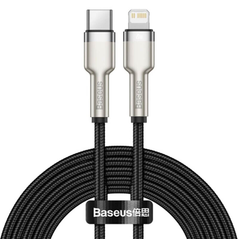 Cablu date Type-C la Lightning Baseus, 20W, 1m, CATLJK-A01, negru