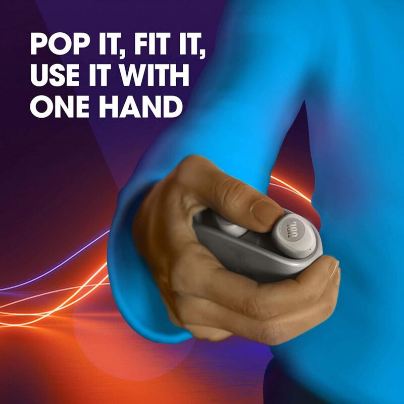 Casti in-ear Bluetooth cu microfon TWS JBL Wave 100, bej