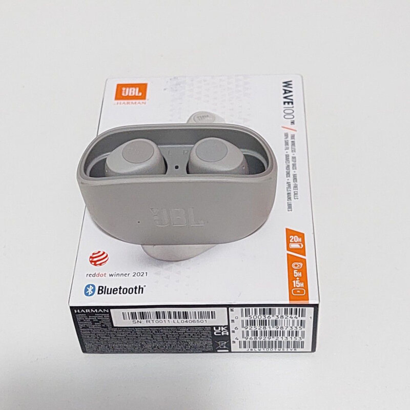 Casti in-ear Bluetooth cu microfon TWS JBL Wave 100, bej