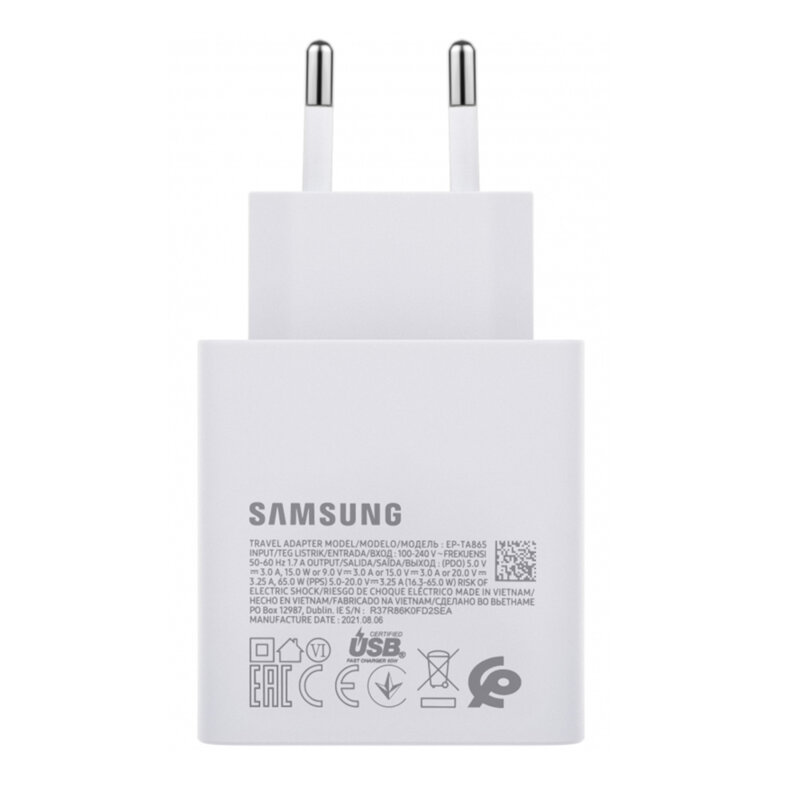Incarcator priza Type-C Fast Charging 65W Samsung TA865, alb