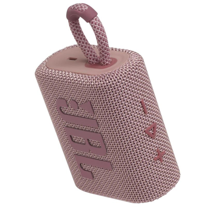 Boxa wireless portabila Bluetooth mica JBL GO3, IP67, roz