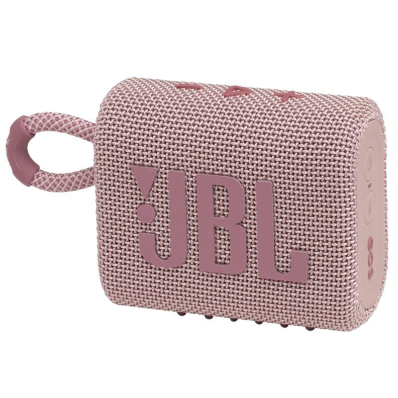 Boxa wireless portabila Bluetooth mica JBL GO3, IP67, roz