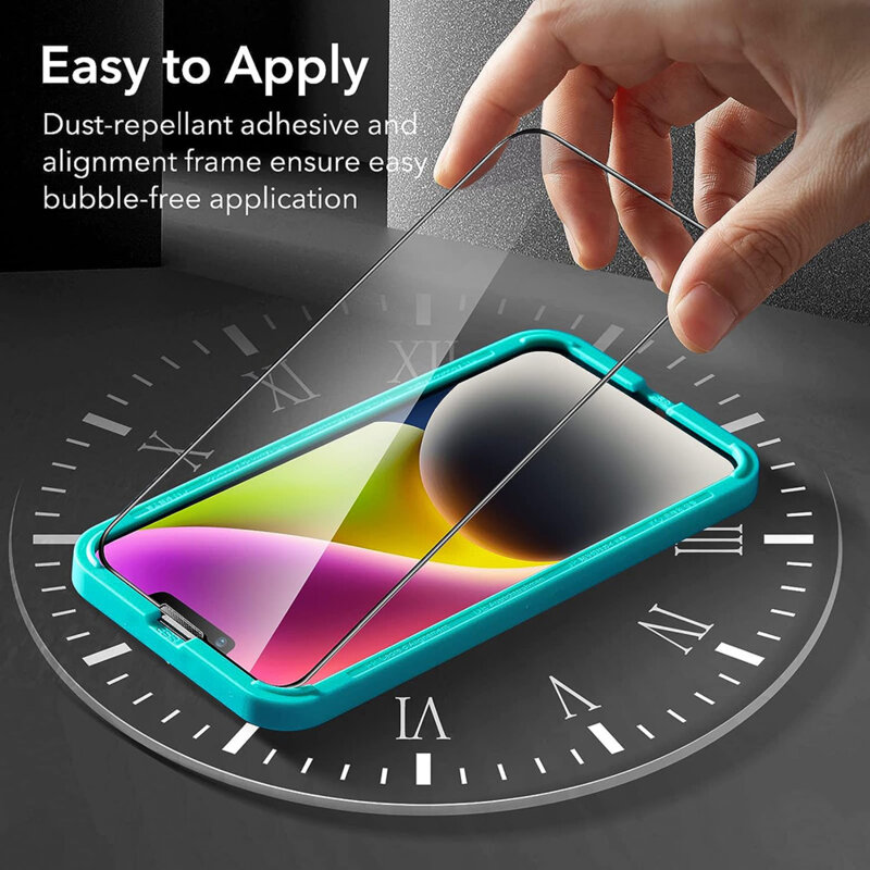 [Pachet 2x] Folie sticla iPhone 13 Pro Max ESR Armorite Screen Protector, negru