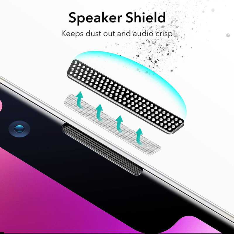 [Pachet 2x] Folie sticla iPhone 13 Pro Max ESR Armorite Screen Protector, negru