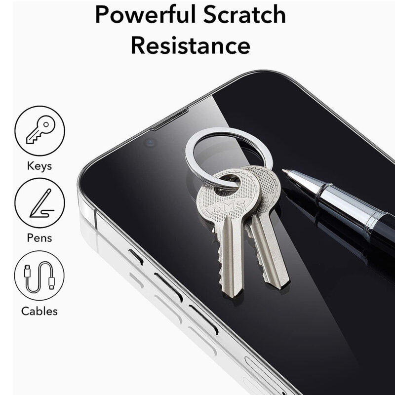 [Pachet 3x] Folie sticla iPhone 14 ESR Tempered Glass, transparenta