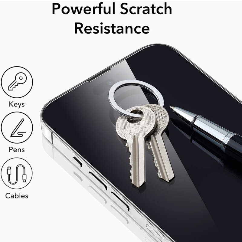 [Pachet 3x] Folie sticla iPhone 14 Pro Max ESR Tempered Glass, transparenta