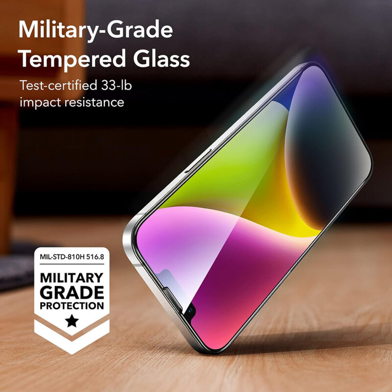 [Pachet 2x] Folie sticla iPhone 14 ESR Tempered Glass, transparenta