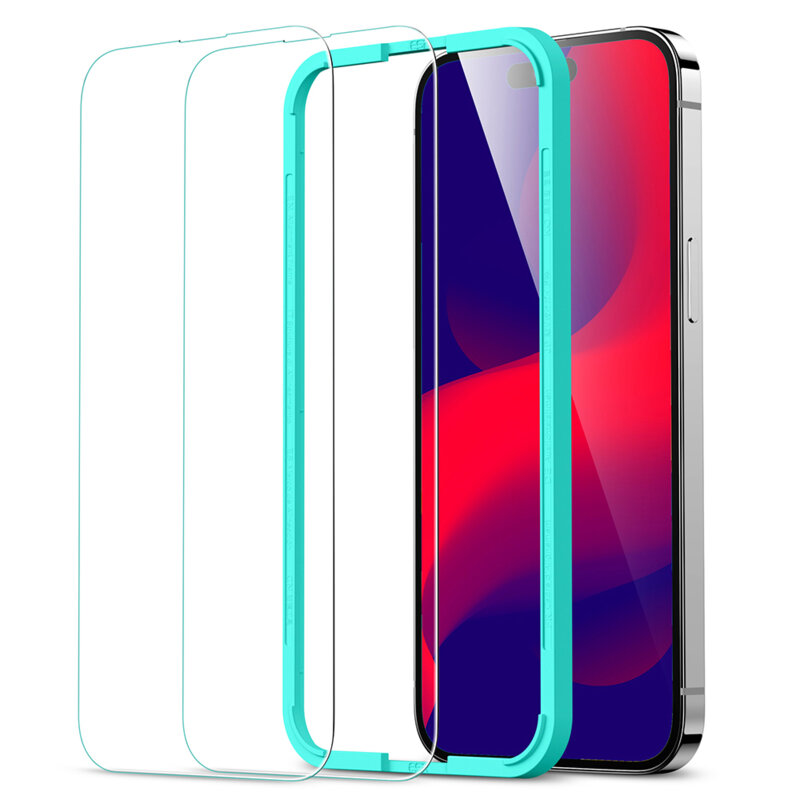 [Pachet 2x] Folie sticla iPhone 14 Pro Max ESR Tempered Glass, transparenta