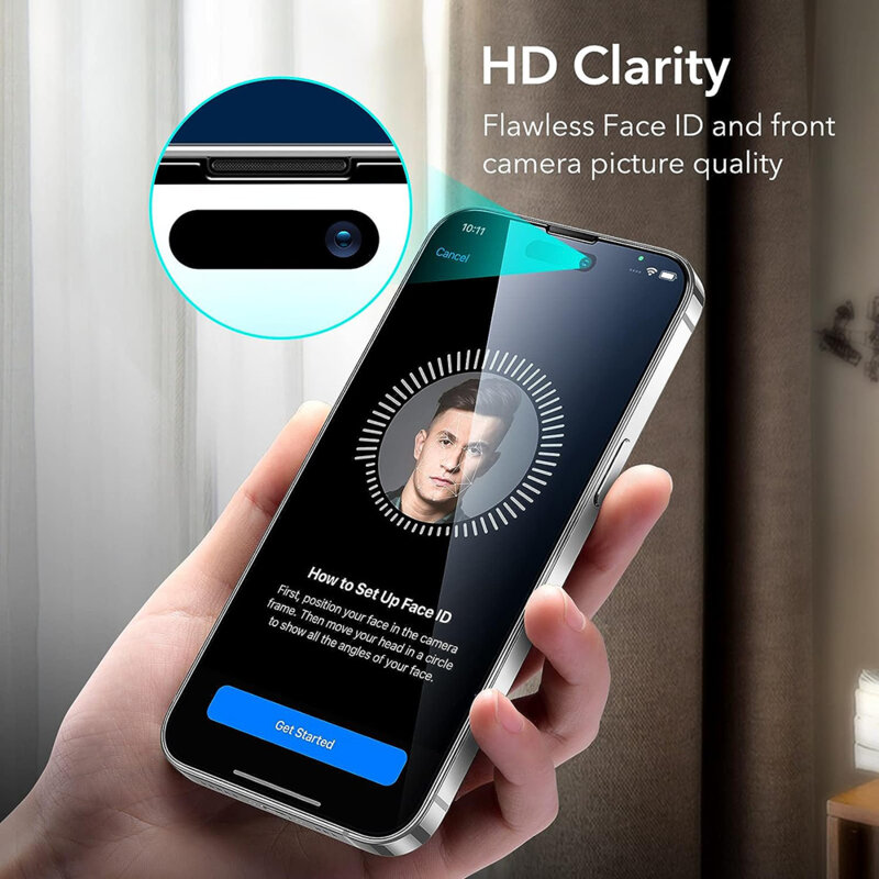 [Pachet 2x] Folie sticla iPhone 14 Pro Max ESR Tempered Glass, transparenta