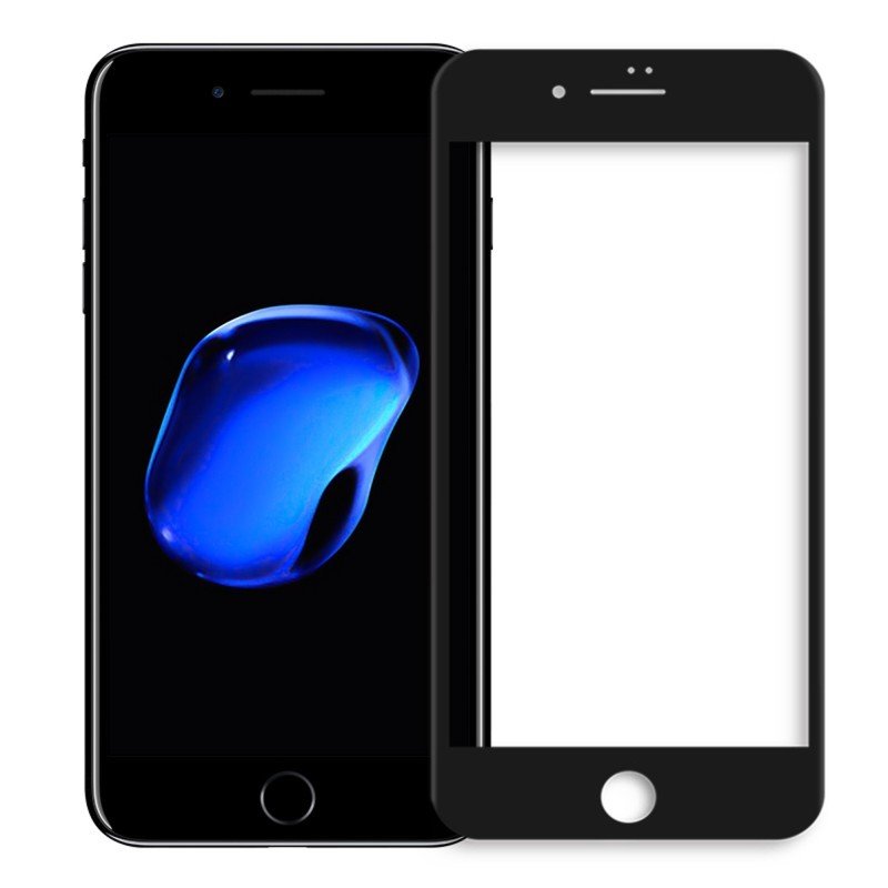 Folie Protectie iPhone 8 Plus 3D - Negru