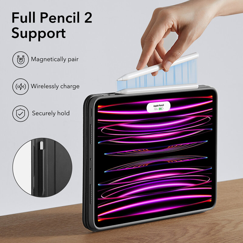 Husa iPad Pro 12.9 (2022) ESR Shift Magnetic, negru
