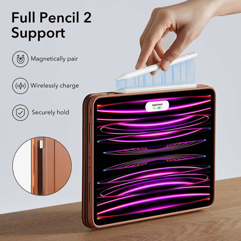 Husa iPad Pro 12.9 (2022) ESR Shift Magnetic, maro