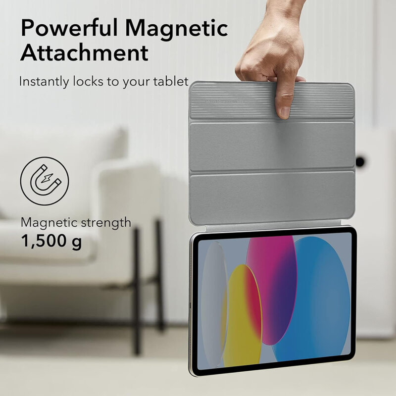 Husa iPad 10 (2022) 10.9 ESR Rebound Magnetic, gri