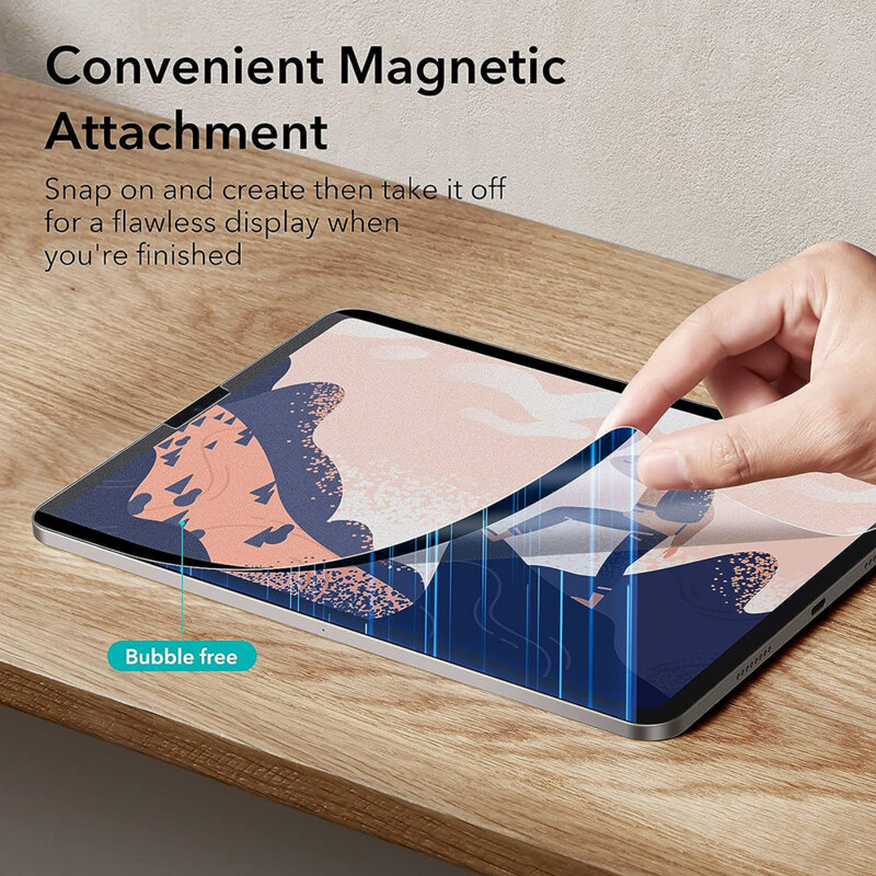 Folie iPad Air 11 (2024) ESR Paper-Feel Magnetic, transparenta