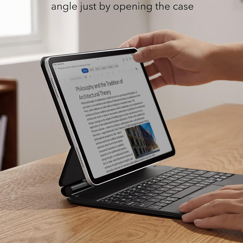 Husa + tastatura iPad Air 5 (2022) ESR Rebound Magnetic, negru