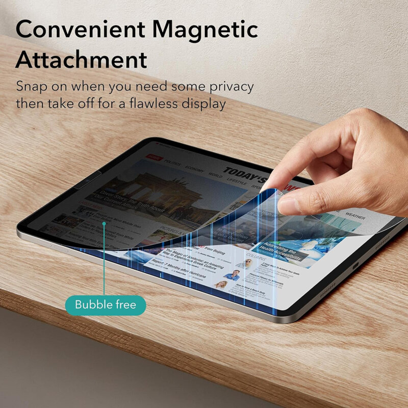 Folie iPad Air 5 (2022) ESR Paper-Feel Magnetic, privacy