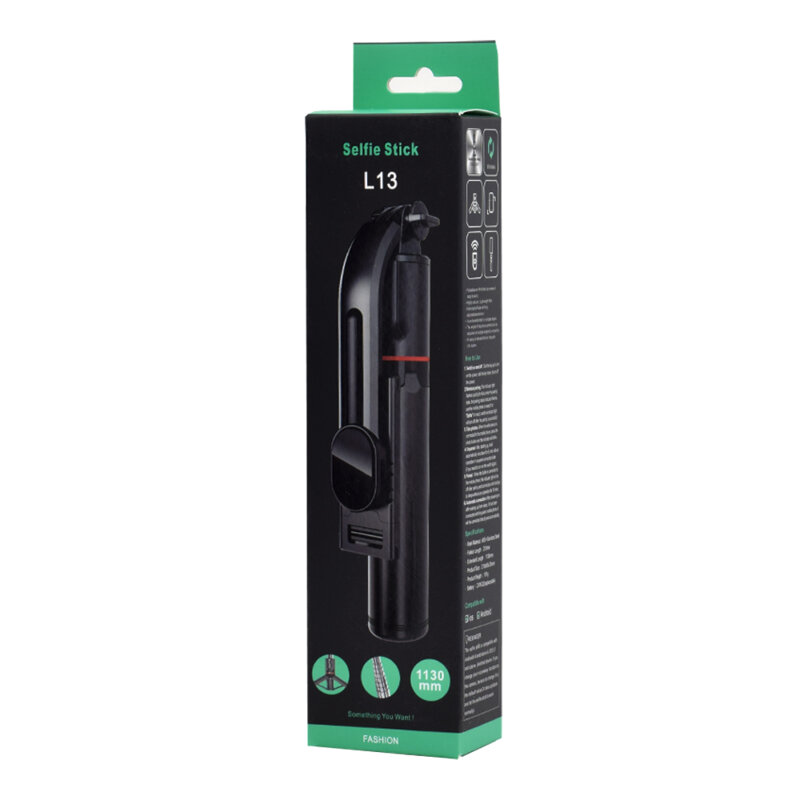 Selfie Stick trepied stabil, telecomanda wireless Techsuit L13, 113cm