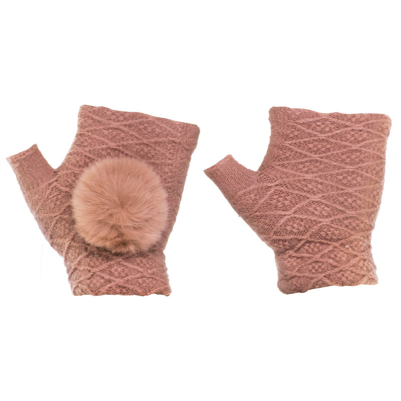 Manusi touchscreen dama, acrilic, roz