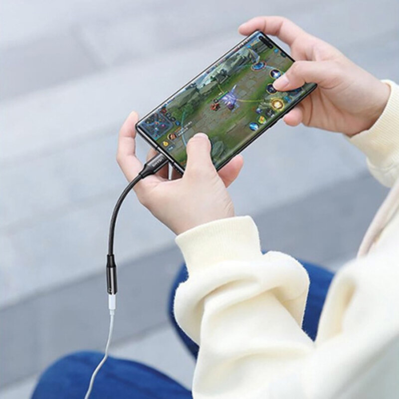 Adaptor audio DAC tip C la auxiliar 3.5mm Usams AU16, US-SJ599