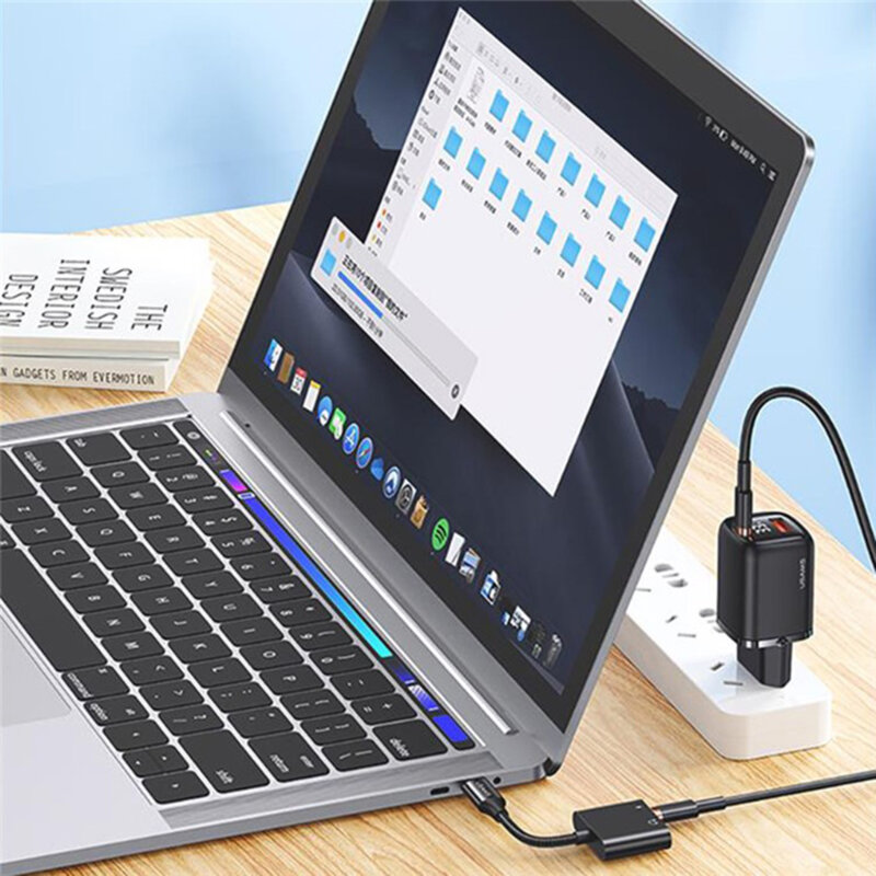 Adaptor audio Jack incarcare tip C PD60W Usams AU15, US-SJ598