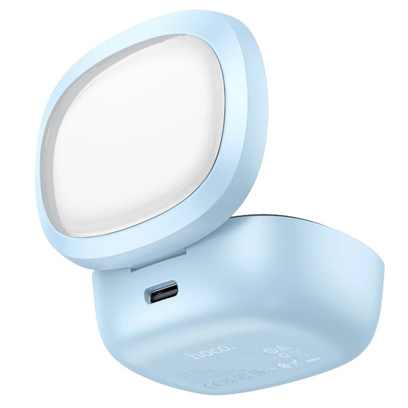 Headset Bluetooth Hoco EQ6, casti Hi-Fi true wireless, albastru