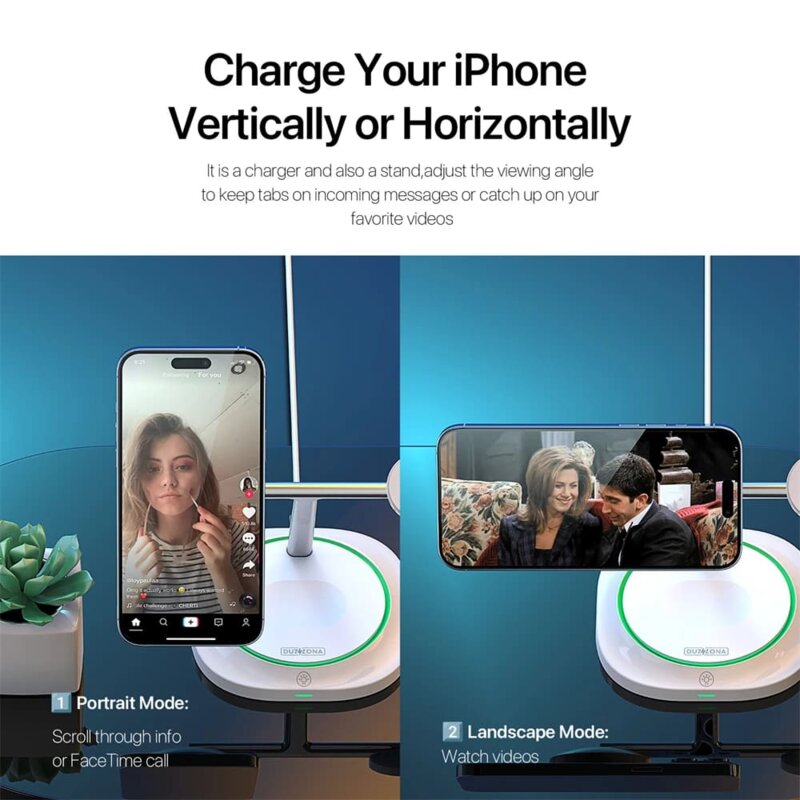 Statie incarcare 3in1 iPhone, AirPods, Apple Watch Duzzona W16