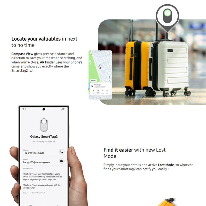 Dispozitiv anti-pierdere Samsung Galaxy SmartTag2 EI-T5600BWEGEU
