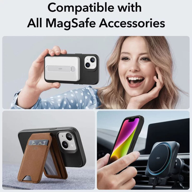 Husa iPhone 14 ESR Classic Hybrid HaloLock, negru