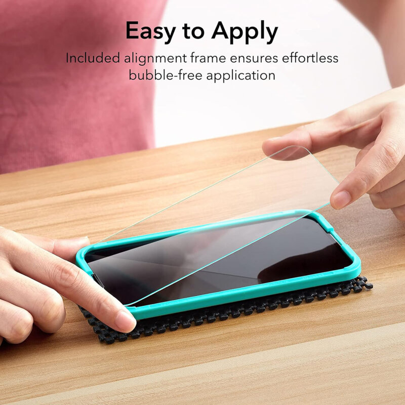 [Pachet 3x] Folie sticla iPhone 13 ESR Tempered Glass, transparenta