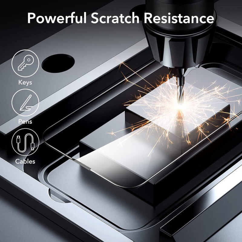 Folie sticla iPhone 13 ESR Armorite Screen Protector, negru