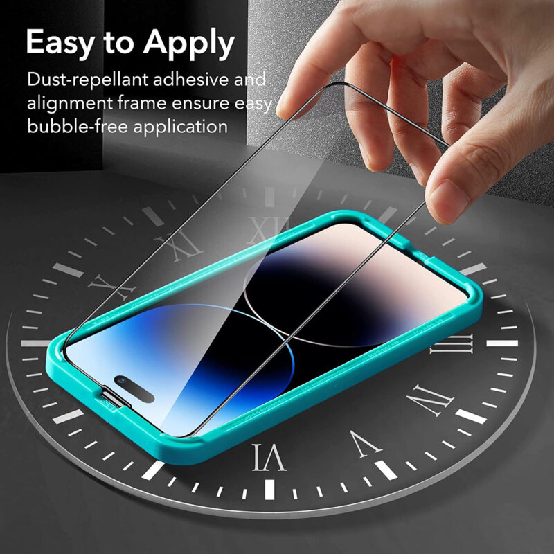 Folie sticla iPhone 14 Pro Max ESR Armorite Screen Protector, negru