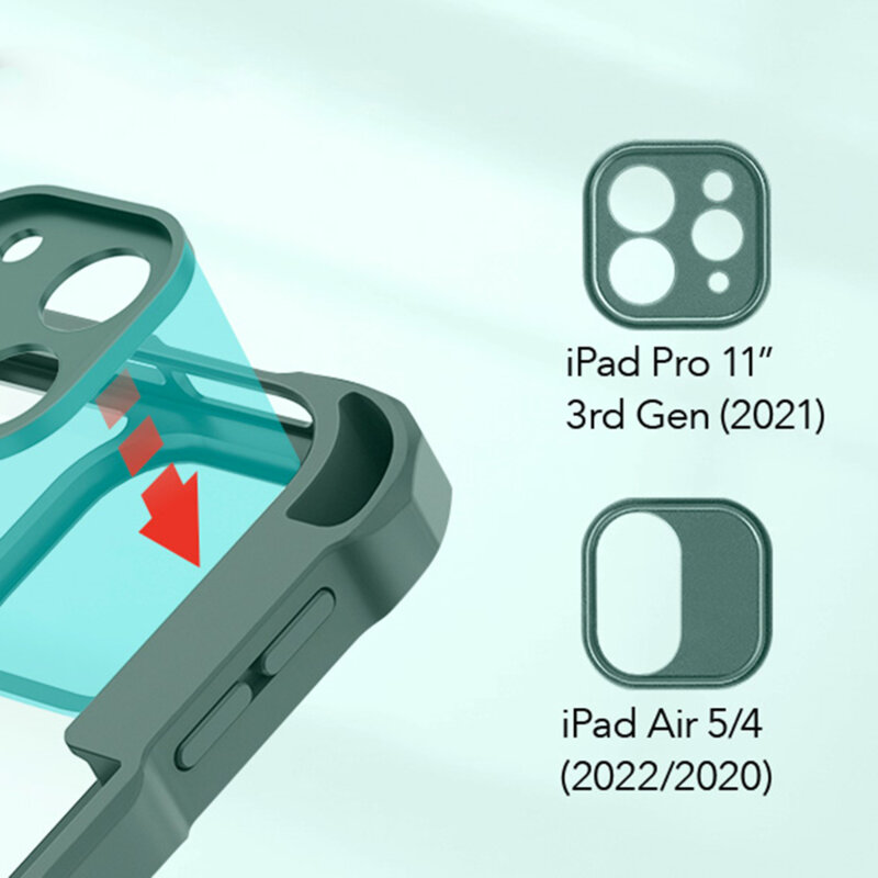 Husa iPad Air 5 (2022) ESR Rebound Hybrid, verde