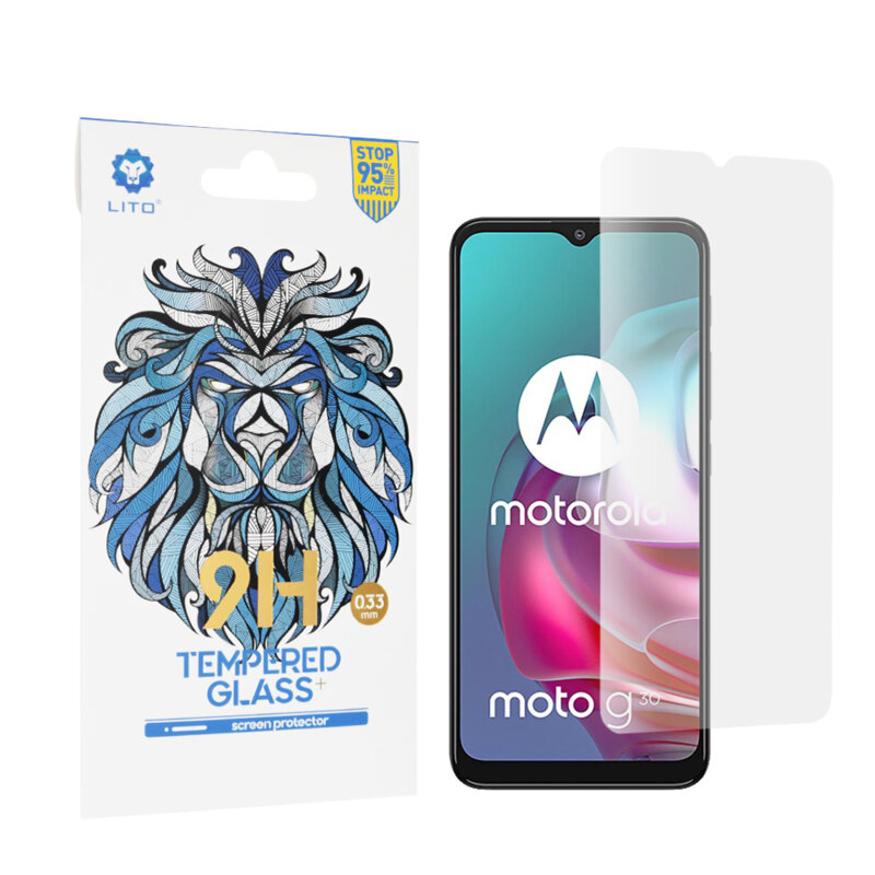 Folie sticla Motorola Moto G30 Lito 9H Tempered Glass, clear