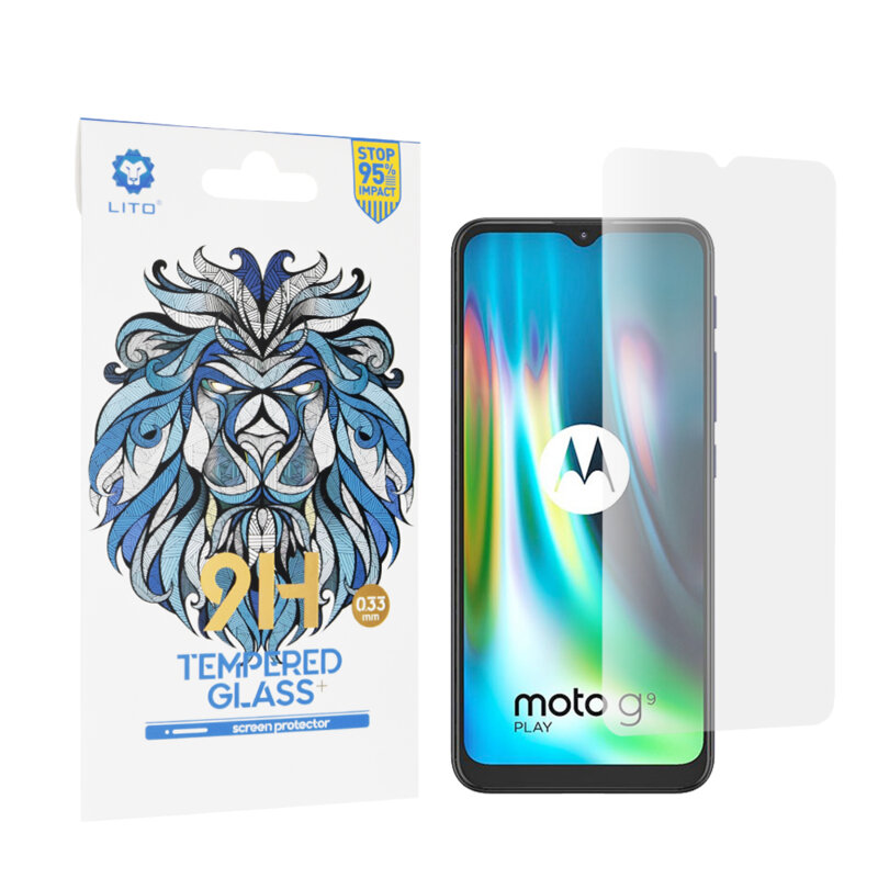 Folie sticla Motorola Moto G9 Play Lito 9H Tempered Glass, clear