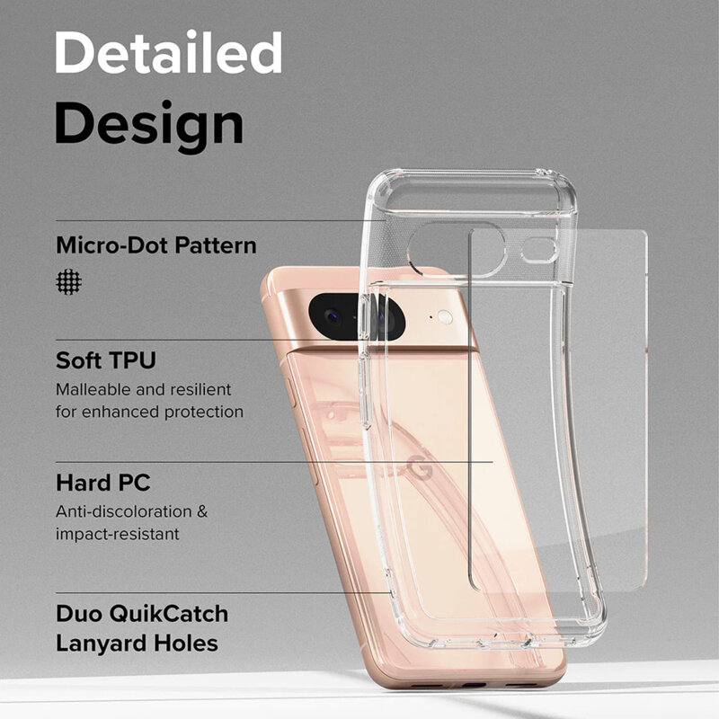 Husa Google Pixel 8 Ringke Fusion, transparenta