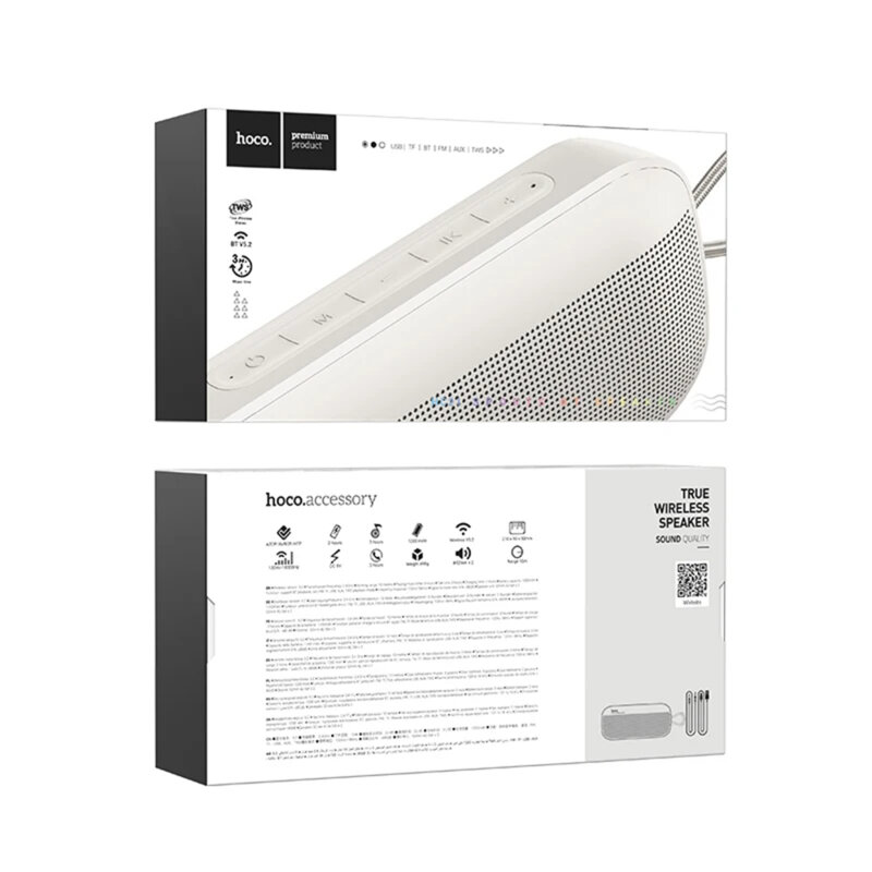Mini boxa wireless Bluetooth, curea de mana Hoco HC21, alb