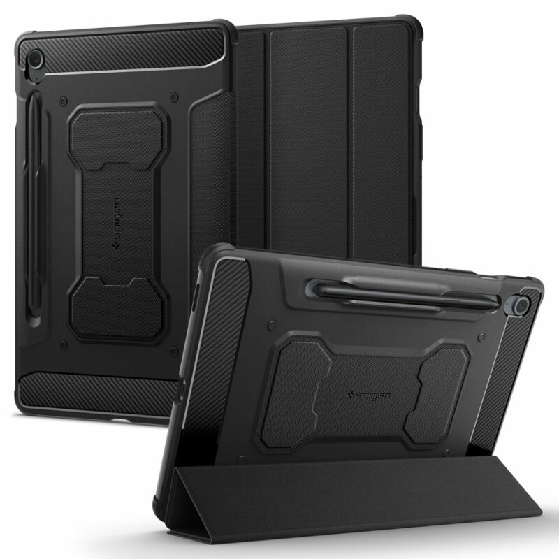 Husa Samsung Galaxy Tab S9 FE Spigen Rugged Armor Pro, negru