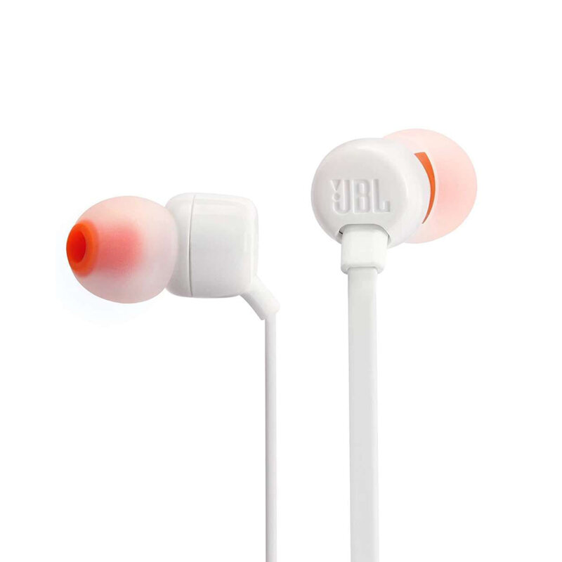 Casti audio cu fir, in-ear JBL T110, mufa Jack 3.5mm, alb