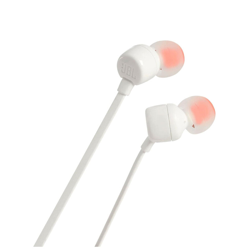 Casti audio cu fir, in-ear JBL T110, mufa Jack 3.5mm, alb
