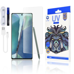 Folie Sticla Samsung Galaxy Note 20 Lito UV Glue 9H Cu Lampa Si Adeziv Lichid - Clear