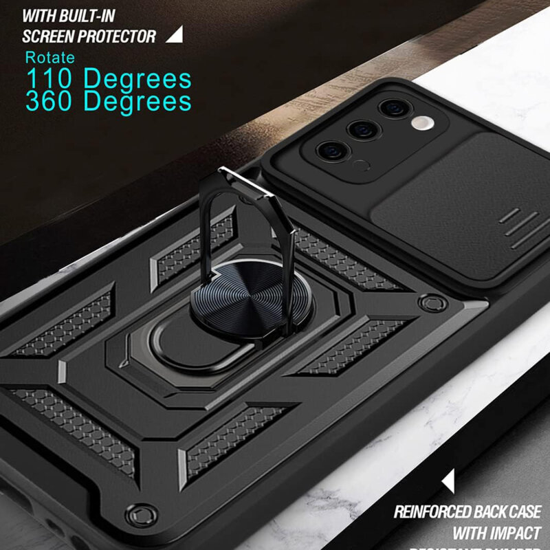 Husa Samsung Galaxy S20 protectie camera Techsuit CamShield Series, negru