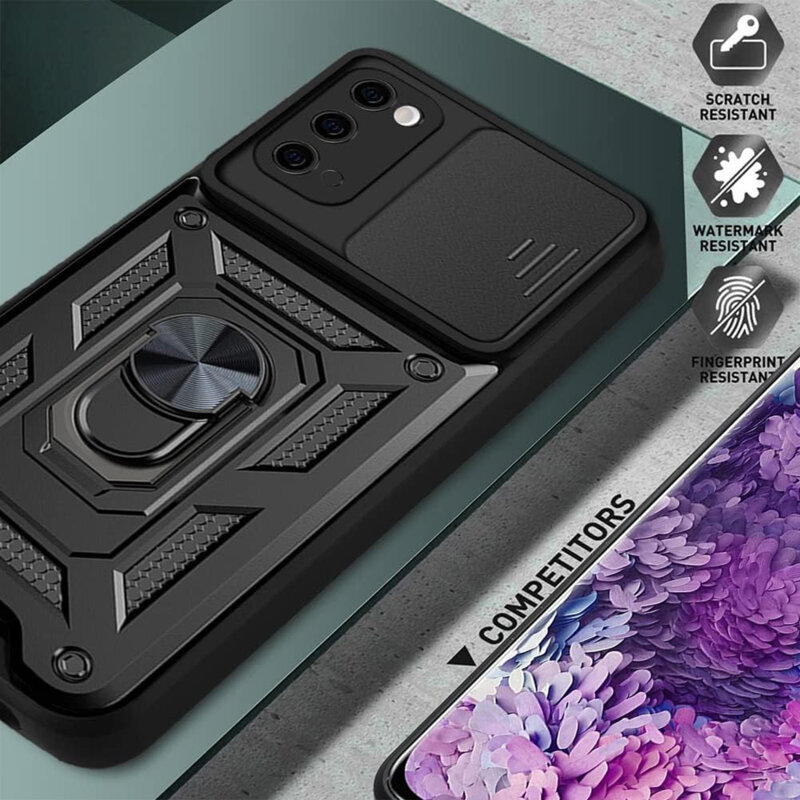 Husa Samsung Galaxy S20 5G protectie camera Techsuit CamShield Series, negru