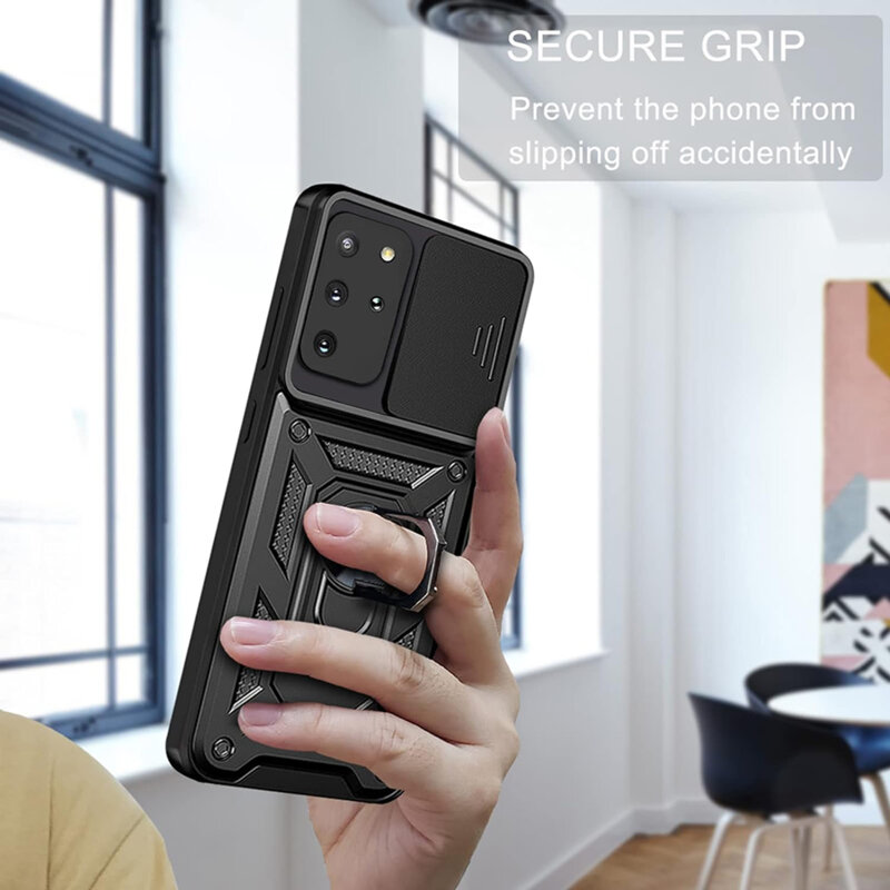 Husa Samsung Galaxy S20 Plus protectie camera Techsuit CamShield Series, negru