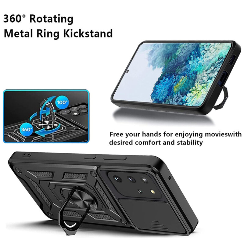 Husa Samsung Galaxy S20 Plus protectie camera Techsuit CamShield Series, negru