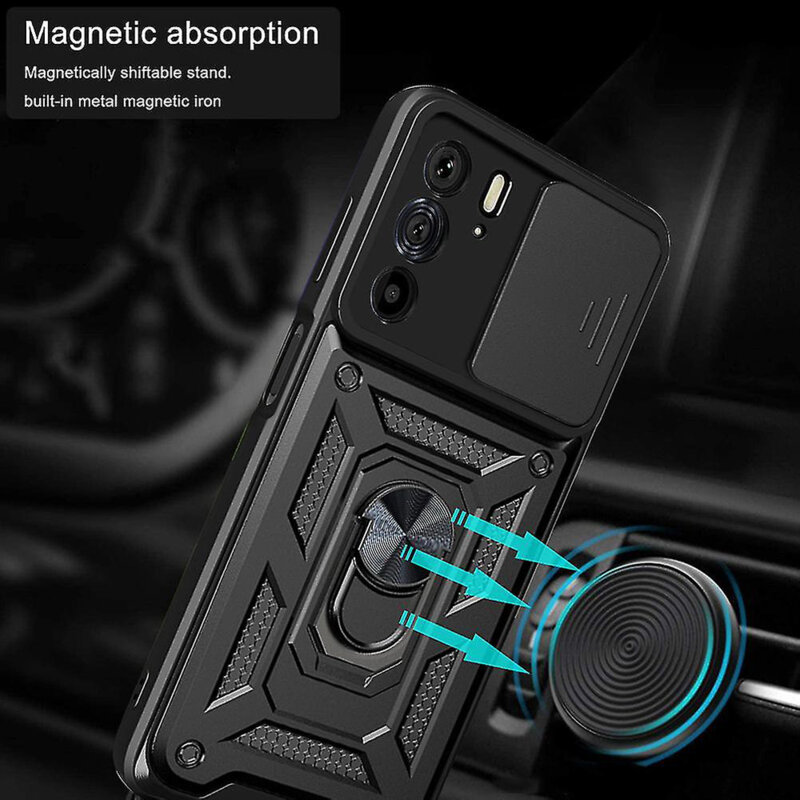 Husa Motorola Edge 30 Pro protectie camera Techsuit CamShield Series, negru