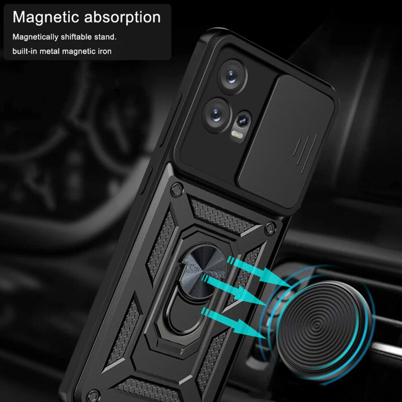 Husa Motorola Edge 30 Fusion protectie camera Techsuit CamShield Series, negru